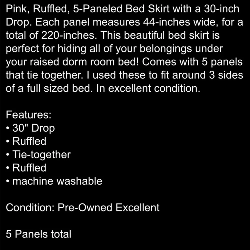 Elegant Pink Bed Skirt